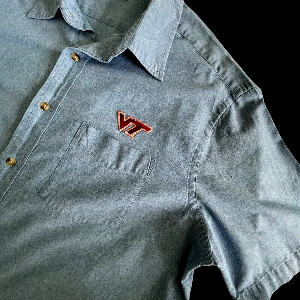 Puritan Men Blue Front Pocket Button Down Collar Shirt Blue SZ/XL - Picture 11 of 14